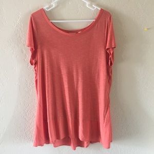 SOLD Anthropologie Postmark Peach Short Sleeve Top